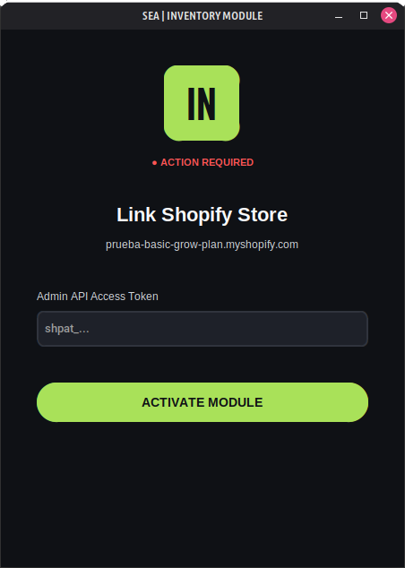 Inventory SEA API Activation